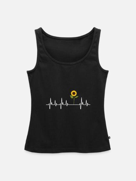 Sonnenblumen Shirt, Garten T-Shirt, Hobbygärtner, - Frauen Premium Organic Tank Top - Schwarz