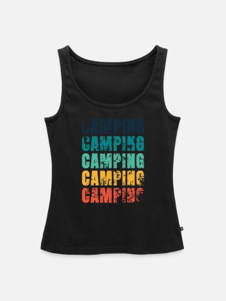 CAMPING Camping Camping Camping - Frauen Premium Organic Tank Top - Schwarz