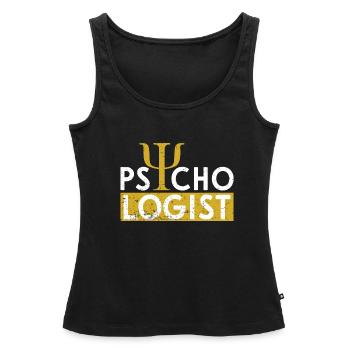 Psychologue - Débardeur bio Premium Femme - noir - Devant - AI Model Female 172 light (172cm)