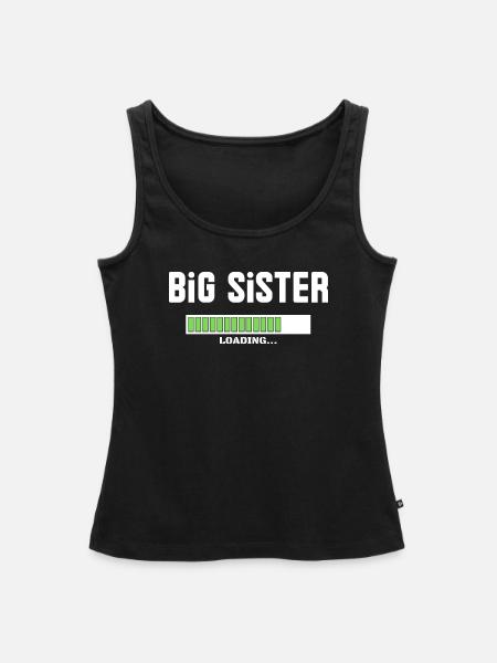 Große Schwester - Frauen Premium Organic Tank Top - Schwarz