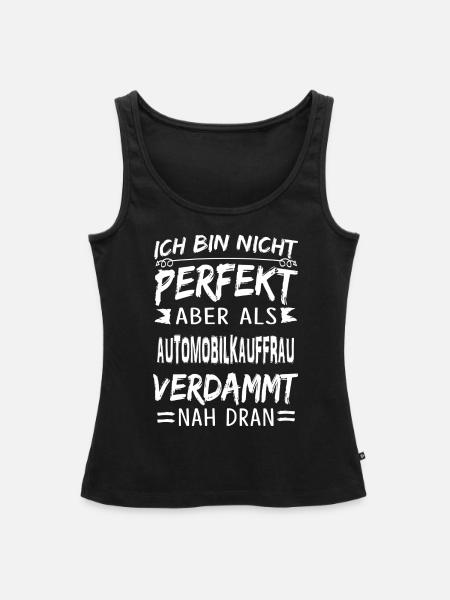 AUTOMOBILKAUFFRAU - Frauen Premium Organic Tank Top - Schwarz
