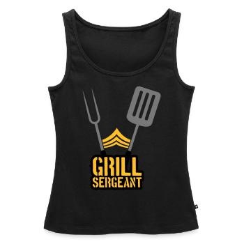 Barbecue Party Grill Sergent Barbecue - Débardeur bio Premium Femme - noir - Devant - AI Model Female 172 light (172cm)
