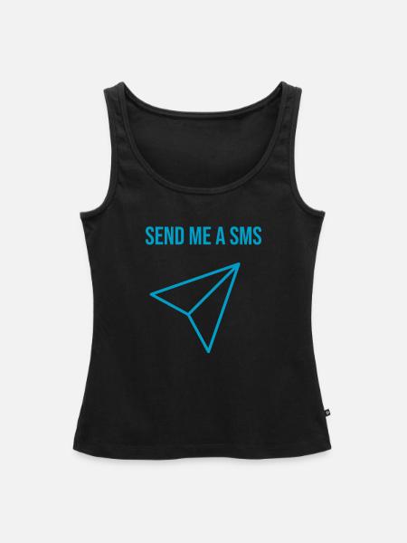 Geschenkidee für SMS Schreiber - Frauen Premium Organic Tank Top - Schwarz