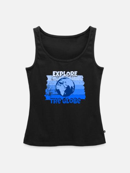 Weltreise - Frauen Premium Organic Tank Top - Schwarz