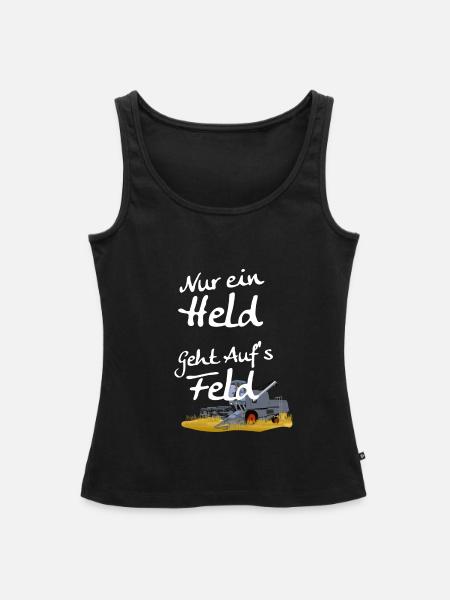Held Feld Landwirt - Frauen Premium Organic Tank Top - Schwarz