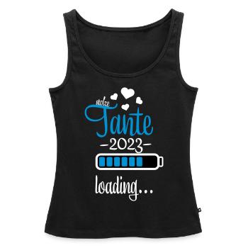 tante 2023 - Frauen Premium Organic Tank Top - Schwarz - Vorne - AI Model Female 172 light (172cm)