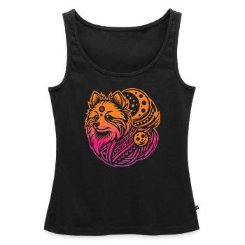 Pomeranian Stammes Moon Phases - Frauen Premium Organic Tank Top - Schwarz - Vorne - AI Model Female 172 light (172cm)