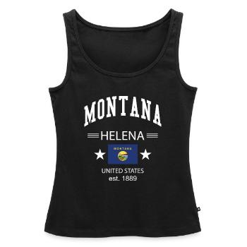 Montana - Débardeur bio Premium Femme - noir - Devant - AI Model Female 172 light (172cm)