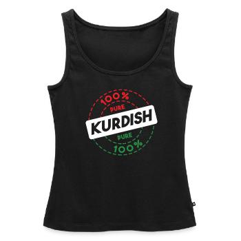 Kurdistan - Débardeur bio Premium Femme - noir - Devant - AI Model Female 172 light (172cm)