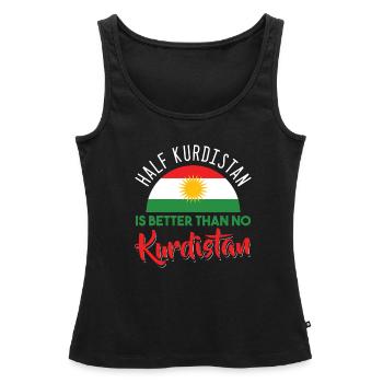 Kurdistan - Débardeur bio Premium Femme - noir - Devant - AI Model Female 172 light (172cm)
