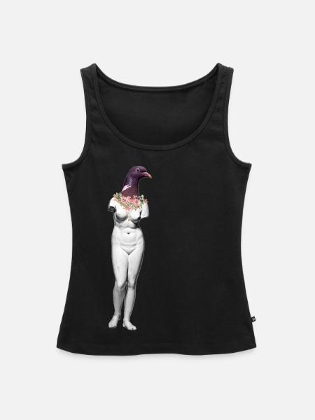 Ms. Pigeon - Frauen Premium Organic Tank Top - Schwarz