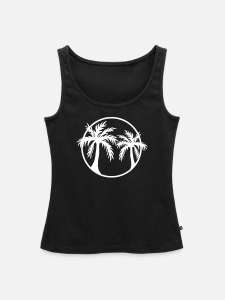 Palmen - Frauen Premium Organic Tank Top - Schwarz