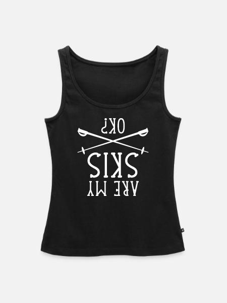 Sind meine Ski ok? - Frauen Premium Organic Tank Top - Schwarz