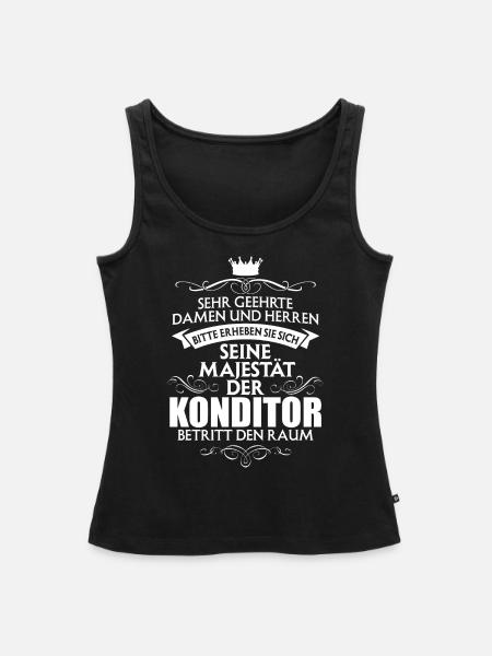 KONDITOR - Frauen Premium Organic Tank Top - Schwarz
