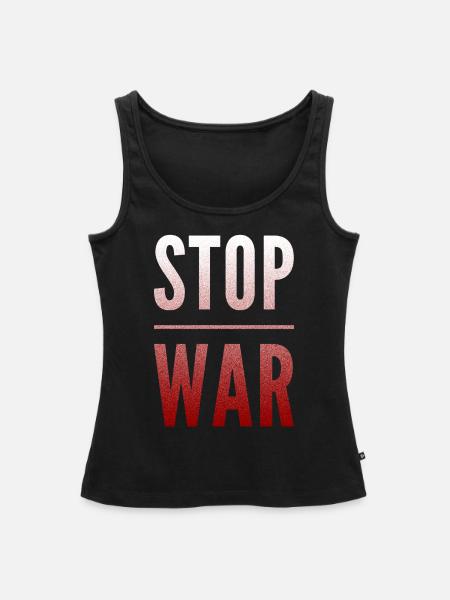 Stop War - Frauen Premium Organic Tank Top - Schwarz