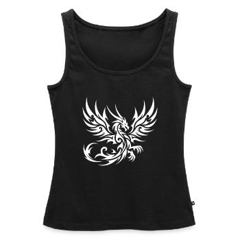 Dragon tribal de tatouage sauvage avec des ailes - Débardeur bio Premium Femme - noir - Devant - AI Model Female 172 light (172cm)