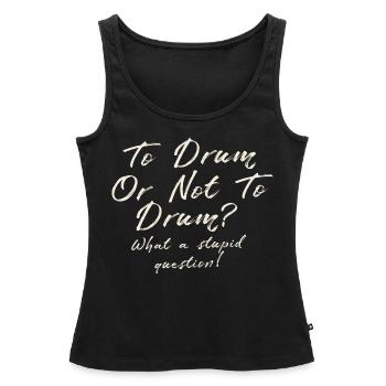 Shakespeare pour les batteurs - Débardeur bio Premium Femme - noir - Devant - AI Model Female 172 light (172cm)