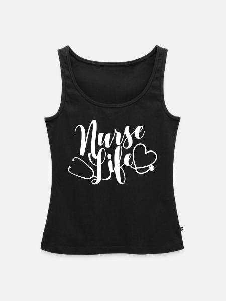 Nurse Life - Frauen Premium Organic Tank Top - Schwarz
