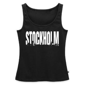 Stockholm - Débardeur bio Premium Femme - noir - Devant - AI Model Female 172 light (172cm)