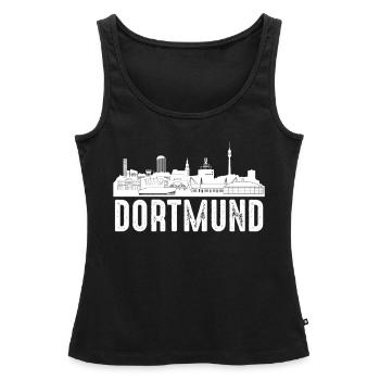 Dortmund - Débardeur bio Premium Femme - noir - Devant - AI Model Female 172 light (172cm)