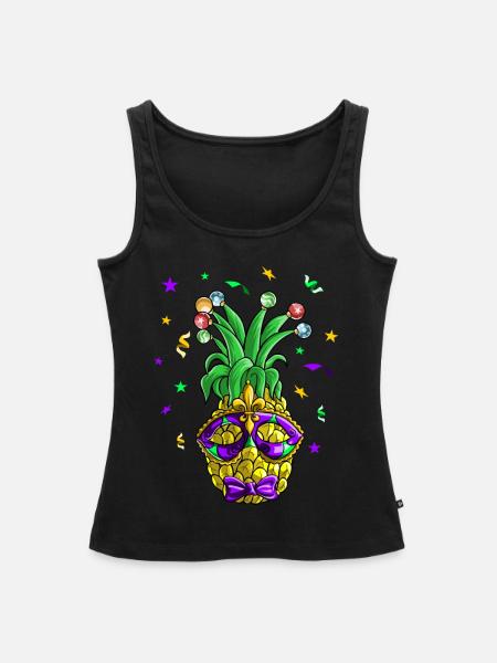 PineApple-Karneval - Frauen Premium Organic Tank Top - Schwarz