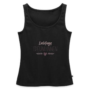 Lieblingsfreundinnen Beste Freundinnen Sprüche - Frauen Premium Organic Tank Top - Schwarz - Vorne - AI Model Female 172 light (172cm)