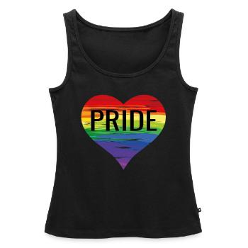 Gay pride - Débardeur bio Premium Femme - noir - Devant - AI Model Female 172 light (172cm)