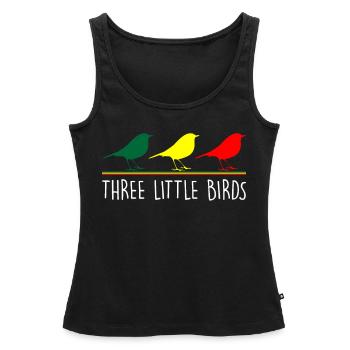 Three Little Birds | Reggae Musik 420 Rastafari - Frauen Premium Organic Tank Top - Schwarz - Vorne - AI Model Female 172 light (172cm)