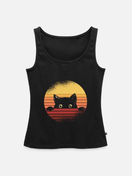 Schwarze Katze - Frauen Premium Organic Tank Top - Schwarz