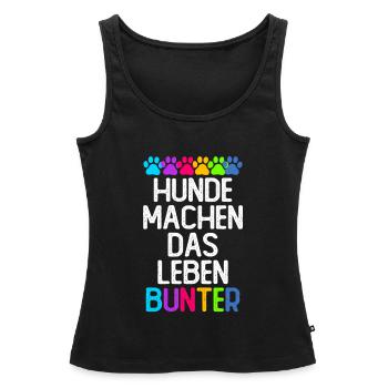 Hunde machen das Leben bunter - Frauen Premium Organic Tank Top - Schwarz - Vorne - AI Model Female 172 light (172cm)
