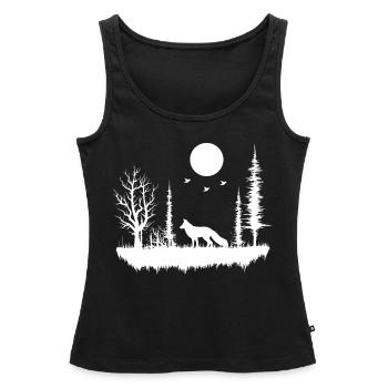 forêt nature nature nature - Débardeur bio Premium Femme - noir - Devant - AI Model Female 172 light (172cm)