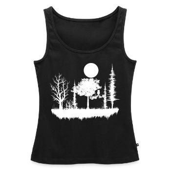 forêt nature nature nature - Débardeur bio Premium Femme - noir - Devant - AI Model Female 172 light (172cm)