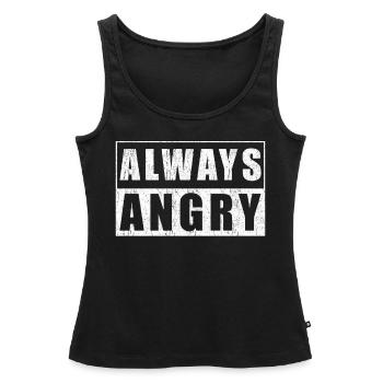 Anger angry getting angry - Women’s Premium Organic Tank top - black - Front - AI Model Female 172 light (172cm)
