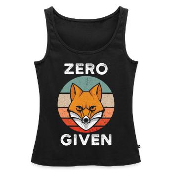 Zero Fox Given - Frauen Premium Organic Tank Top - Schwarz - Vorne - AI Model Female 172 light (172cm)