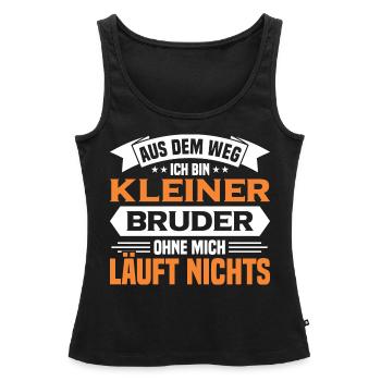 Schwester Kleiner Bruder Bruder Geschenk - Frauen Premium Organic Tank Top - Schwarz - Vorne - AI Model Female 172 light (172cm)