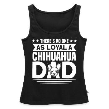Chihuahua Papa Chihuahua Amoureux Chihuahua - Débardeur bio Premium Femme - noir - Devant - AI Model Female 172 light (172cm)