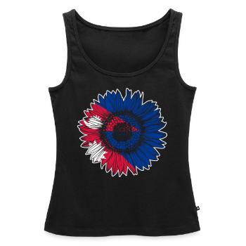 Drapeau du Népal Tournesol - Débardeur bio Premium Femme - noir - Devant - AI Model Female 172 light (172cm)