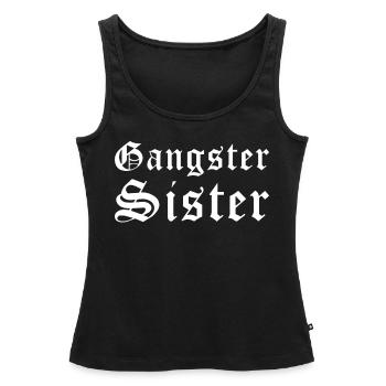 Gangster Sister - Débardeur bio Premium Femme - noir - Devant - AI Model Female 172 light (172cm)