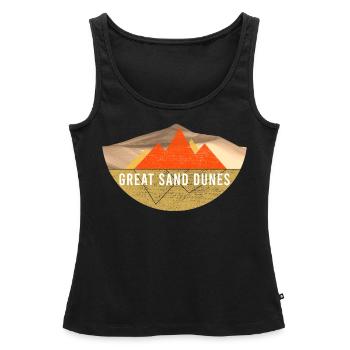 Altmodisch - Nationalpark Great Sand Dunes - Frauen Premium Organic Tank Top - Schwarz - Vorne - AI Model Female 172 light (172cm)