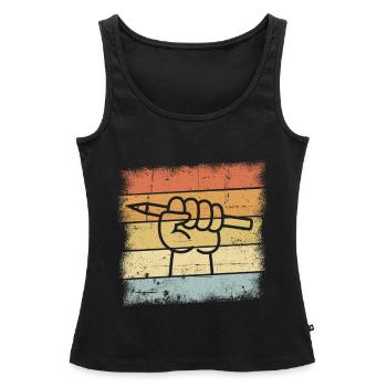 Zeichner Geschenke - Frauen Premium Organic Tank Top - Schwarz - Vorne - AI Model Female 172 light (172cm)