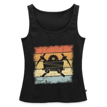 Mining - Women’s Premium Organic Tank top - black - Front - AI Model Female 172 light (172cm)