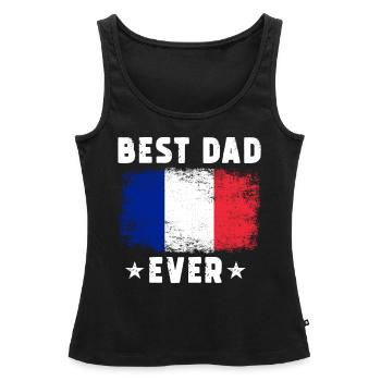 French Father Best Dad ever France Papa - Women’s Premium Organic Tank top - black - Front - AI Model Female 172 light (172cm)