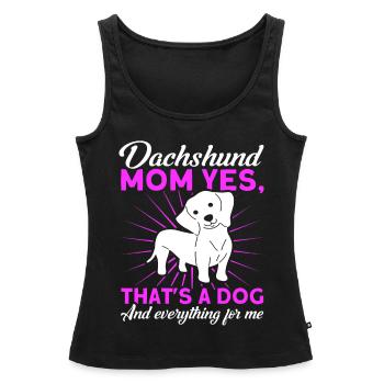 Dackel Dackel Dackel Mama Dackel Haustier - Frauen Premium Organic Tank Top - Schwarz - Vorne - AI Model Female 172 light (172cm)