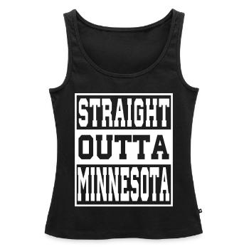 Minnesota disant drôle Minnesota Cadeau - Débardeur bio Premium Femme - noir - Devant - AI Model Female 172 light (172cm)