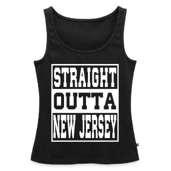 New Jersey disant drôle New Jersey Cadeau - Débardeur bio Premium Femme - noir - Devant - AI Model Female 172 light (172cm)