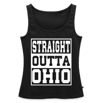Ohio disant drôle Ohio Cadeau - Débardeur bio Premium Femme - noir - Devant - AI Model Female 172 light (172cm)