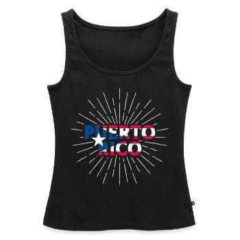 Porto Rico Porto Rico Origine - Débardeur bio Premium Femme - noir - Devant - AI Model Female 172 light (172cm)
