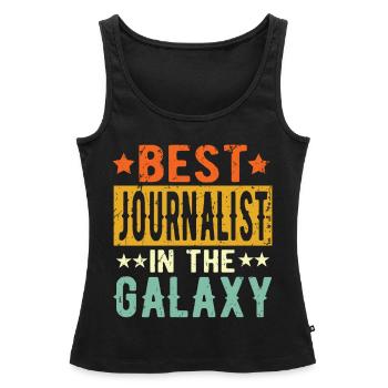 Best Journalist ever Journalist Geschenk - Frauen Premium Organic Tank Top - Schwarz - Vorne - AI Model Female 172 light (172cm)