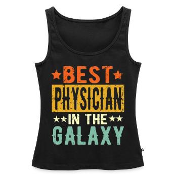 Best Physicist galaxy Physicist Gift - Women’s Premium Organic Tank top - black - Front - AI Model Female 172 light (172cm)