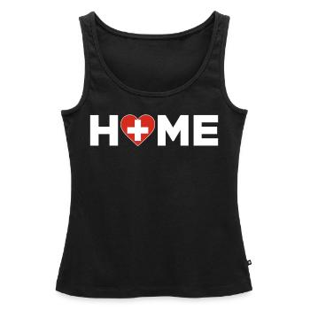 Switzerland Home Switzerland Flag Switzerland Love - Women’s Premium Organic Tank top - black - Front - AI Model Female 172 light (172cm)